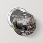 Sulking Nashorn-Knopf Button (Vorne & Hinten)