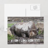 Sulking Rhino Postcard Postkarte (Vorne/Hinten)