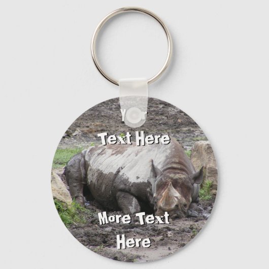 Sulking Rhino Schlüsselanhänger (Vorderseite)