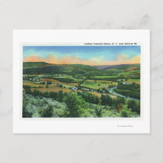 Sullivan Berge Aussicht auf die Stadt Postkarte (Vorderseite)