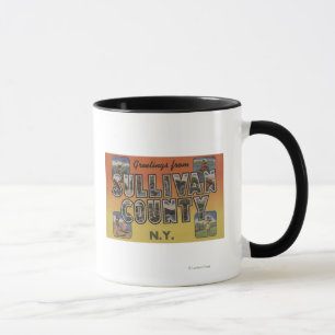 Sullivan County, New York - große Buchstabe-Szene Tasse