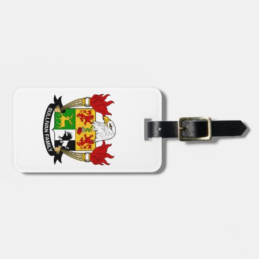 Sullivan-Familienwappen Gepäckanhänger (Vorderseite horizontal)