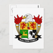 Sullivan Familienwappen Postkarte (Vorne/Hinten)