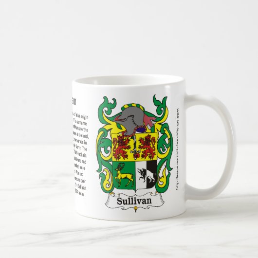 Sullivan-Familienwappen-Tasse Kaffeetasse (Rechts)