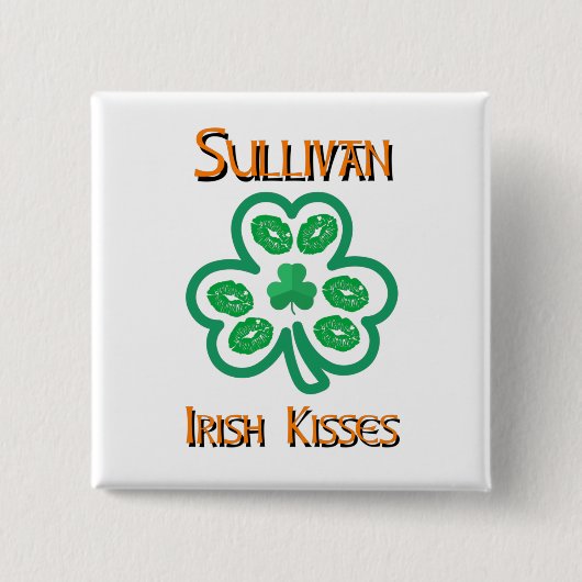 Sullivan Irish Kisses Knopf Button (Vorderseite)