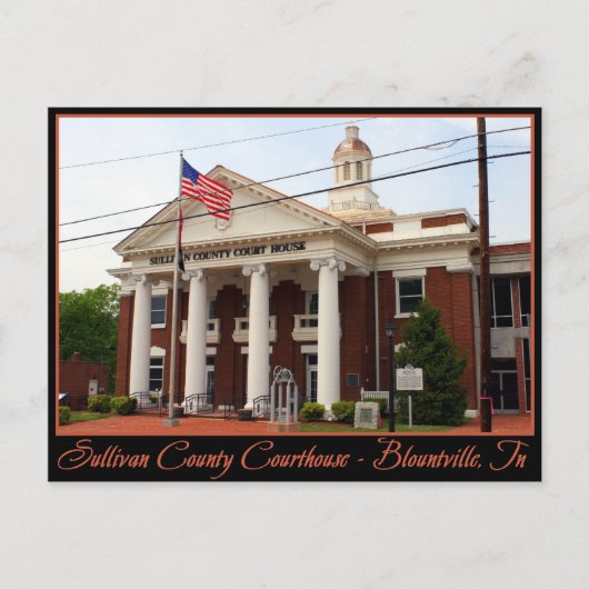 Sullivan Landkreis Courthouse - Blountville, TN Postkarte (Vorderseite)