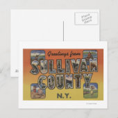 Sullivan Landkreis, New York - Große Briefszenen Postkarte (Vorne/Hinten)