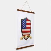 Sullivan USA Heritage Shield Wandteppich Mit Holzrahmen (Gewinkelt)