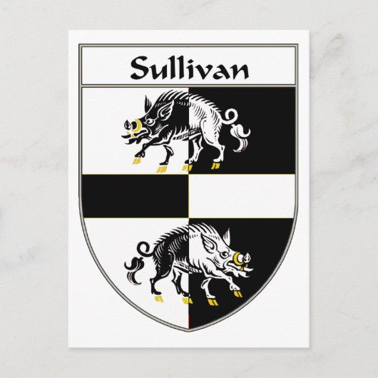 Sullivan-Wappen/Familienwappen Postkarte (Vorderseite)