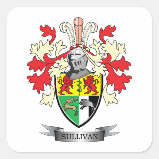 Sullivan-Wappen Quadratischer Aufkleber