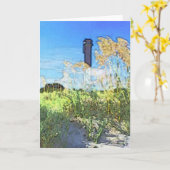 Sullivan's Island Lighthouse Karte (Gelbe Blume)