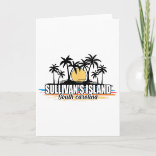 Sullivan's Island South Carolina Retro-Surfen Bea Karte