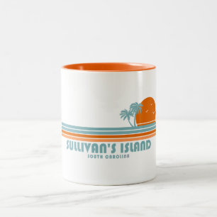 Sullivan's Island South Carolina Sonnenpalmen Zweifarbige Tasse