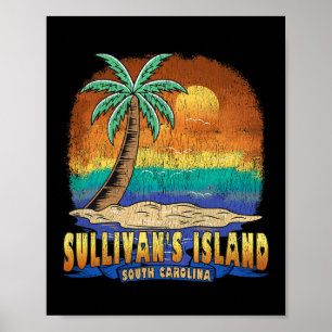 Sullivan's Island South Carolina Vintage-Druck Poster