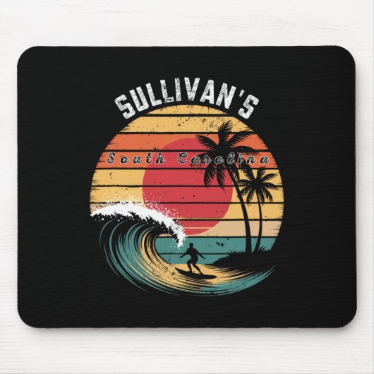 Sullivans South Carolina Beach-Surfen Mousepad (Vorne)