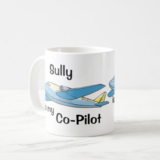 Sully ist mein Kopilot Kaffeetasse (Vorderseite Links)