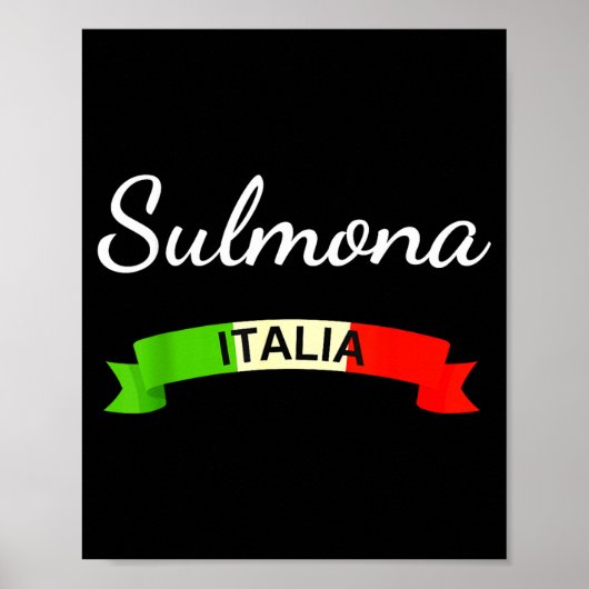 Sulmona Italy Flag Italia Souvenir Gift Matching I Poster (Vorne)