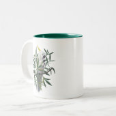 Sulphur-Crested Cockatoo in Tree Illustration Zweifarbige Tasse (Vorderseite Links)