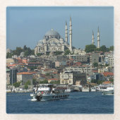 Sultan Ahmed & Istanbul Panorama, Türkei / Party Glasuntersetzer (Vorderseite)