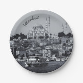 Sultan Ahmed & Istanbul Panorama, Türkei / Party Pappteller (Vorderseite)