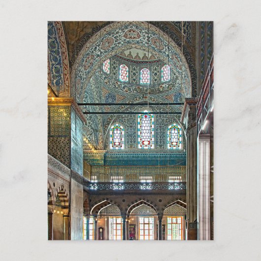 Sultan Ahmed Moschee. Innengestaltung. Postkarte (Vorderseite)
