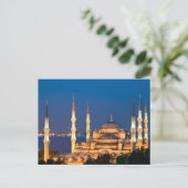 Sultan Ahmed Mosque während der Dämmerung Postkart Postkarte (Stehend Vorderseite)