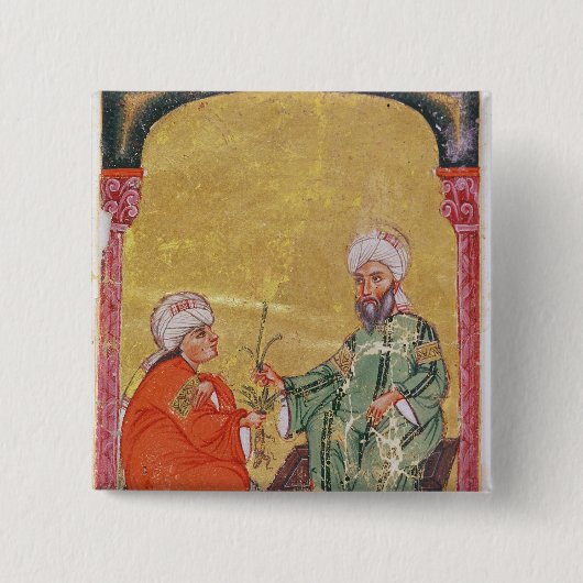 Sultan Ahmet III mit einem seiner Schüler Button (Vorderseite)