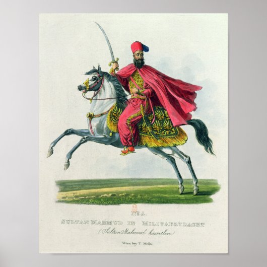 Sultan Mahmud II 1829 Poster (Vorne)