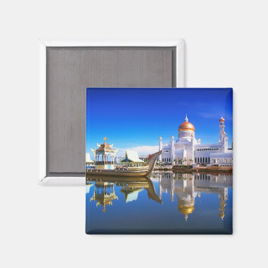 Sultan Omar Ali Saifuddien Mosque Magnet (Vorderseite/Rückseite)