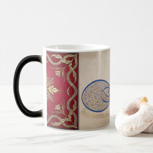 Sultan Ottoman Sulaiman , Signature(Tughra)-Tasse Verwandlungstasse (Mit Donut)