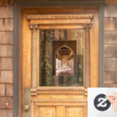 Sultan Qaboos Grand Moschee in Muscat, Oman Fensteraufkleber (Haustür)