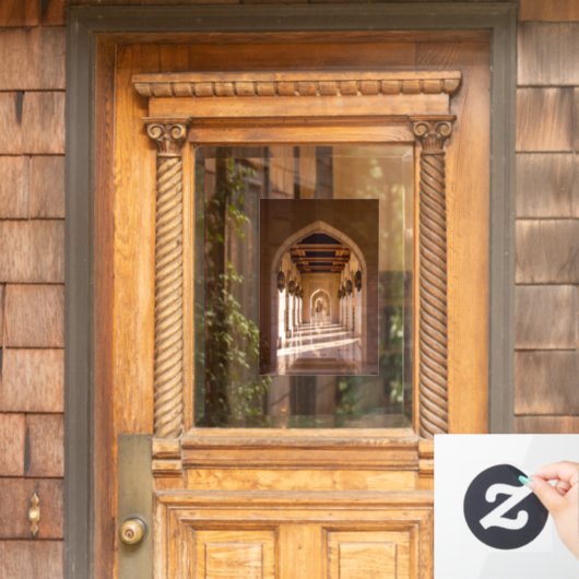 Sultan Qaboos Grand Moschee in Muscat, Oman Fensteraufkleber (Haustür)