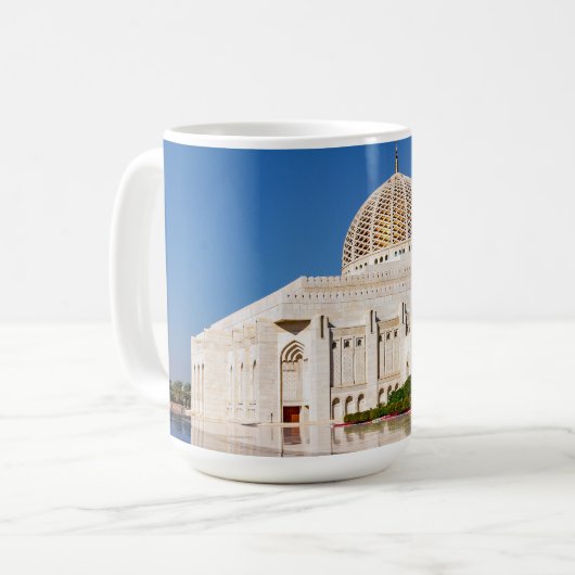 Sultan Qaboos Grand Moschee in Muscat, Oman Kaffeetasse (Vorderseite Links)