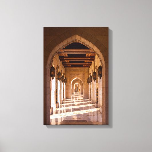 Sultan Qaboos Grand Moschee in Muscat, Oman Leinwanddruck (Vorderseite)