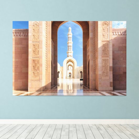 Sultan Qaboos Grand Mosque Leinwanddruck (Insitu (Holzboden))