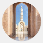 Sultan Qaboos Grand Mosque Runder Aufkleber (Vorderseite)