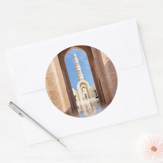 Sultan Qaboos Grand Mosque Runder Aufkleber (Umschlag)
