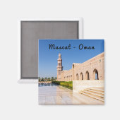 Sultan-Qabus-Moschee in Maskat, Oman Magnet (Vorderseite/Rückseite)