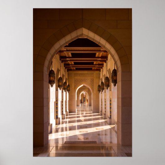 Sultan-Qabus-Moschee in Maskat, Oman Poster (Vorne)