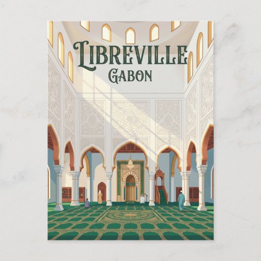 Sultan-Qabus-Moschee (Libreville) Gabun Postkarte (Vorderseite)