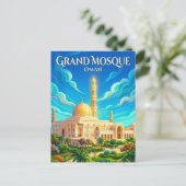 Sultan-Qabus-Moschee Oman Postkarte (Stehend Vorderseite)