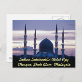 Sultan Salahuddin Abdul Aziz Moschee, Shah Alam, S Postkarte (Vorne/Hinten)