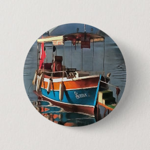 Sultan Taxi Boot Marmaris Schöne Kunst Button
