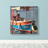 Sultan Taxi Boot Marmaris Schöne Kunst Leinwanddruck (Insitu (Holzboden))