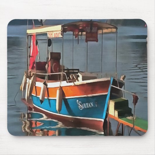 Sultan Taxi Boot Marmaris Schöne Kunst Mousepad (Vorne)