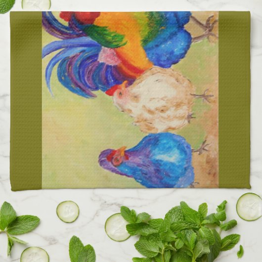 Sultan u. seine Küken - Geschirrtuch (Gefaltet)