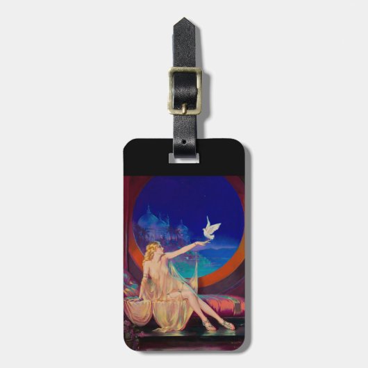 Sultana, das arabische Sultanat's Concubine 1925 Gepäckanhänger (Vorderseite vertikal)