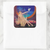 Sultana, das arabische Sultanat's Concubine 1925 Quadratischer Aufkleber (Tasche)