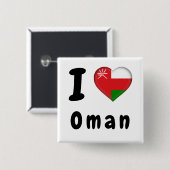 Sultanat der Oman-Flagge Button (Vorne & Hinten)