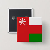 Sultanat der Oman-Flagge Button (Vorne & Hinten)